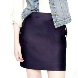 Jcrew cute structured navy button skirt